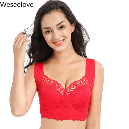 Weseelove Soutien-Gorge Push Up sous-vêtements sans couture grande tasse Femme Ice Up Soutien-Gorge rouge froncé Soutien Gorge Femme 2020 meilleure vente X09-4