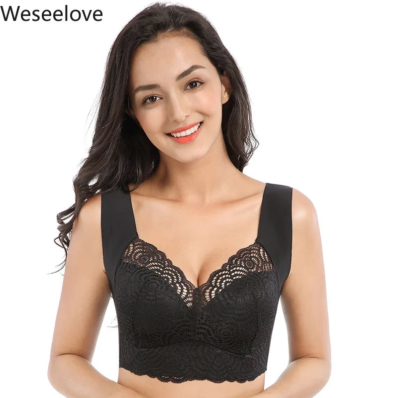 Weseelove Soutien-Gorge Push Up sous-vêtements sans couture grande tasse Femme Ice Up Soutien-Gorge rouge froncé Soutien Gorge Femme 2020 meilleure vente X09-4