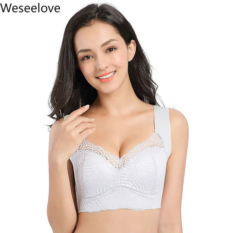 Weseelove Soutien-Gorge Push Up sous-vêtements sans couture grande tasse Femme Ice Up Soutien-Gorge rouge froncé Soutien Gorge Femme 2020 meilleure vente X09-4