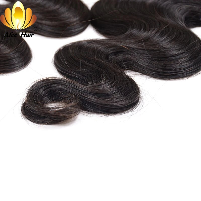 Aliafee Hair Lot de 3 extensions de cheveux malaisiens ondulés #T1B/27/couleur naturelle 8"-30" 100 % cheveux humains non-Remy Body Wave